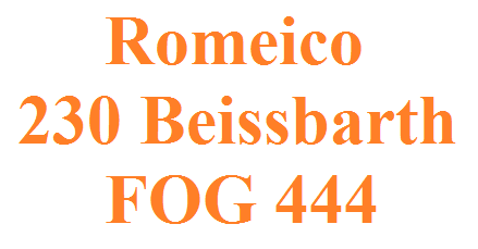 Romeico 230 Beissbarth / FOG 444 Lifts spare parts