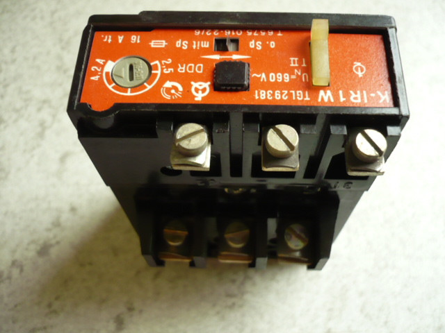 Bi metal relay motor protection switch overload relay K-IR 1 W 2.5-4.2 A VEB EAW DDR type FHB 12.1 / FH 1600 / FH 1600/1