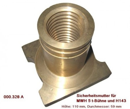 Safety nut for MWH Consul lift type H 143 / H 143 S (5 tons)