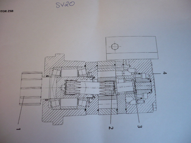 Rotary motor hydraulic motor assy, turning Yanmar SV20 mini excavator 172A8773310