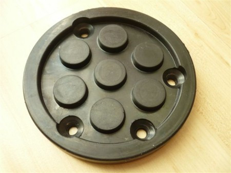 lift pad, rubber pad, rubber plate for Nussbaum lift (120mm x 15mm 4 hole)
