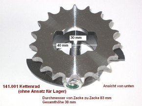 chain sprocket wheel 1/2 inch for Hofmann Duolift Type GT 2500 GTE 2500 / GE 3.0