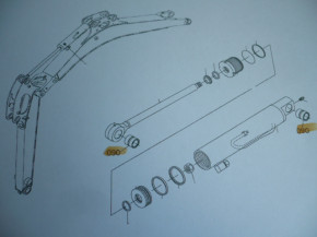 Mounting arm bolt set sockets pins rings pin set bucket Kubota KX015-4 KX016-4
