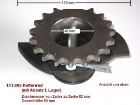chain sprocket wheel with attachment for bearing for Hofmann Monolift ME 2.0 / 1 post lift
