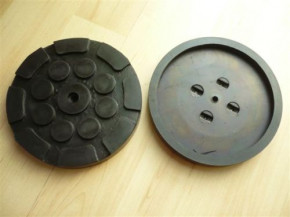 lift pad, rubber pad, rubber plate for Longus Autolift (120mm x 16mm, reinforced construction (metal ring) + 1 center hole)