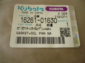 gasket oil pan Kubota KX41 mini excavators KUB 1626101620