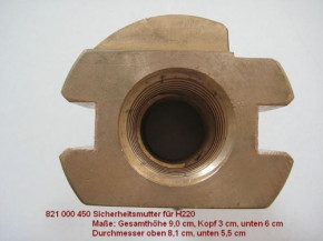 safety nut for lift type Romeico H220 / Zippo 1135 / Koni KO2M20 KN2 M20 3532/T719